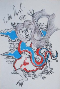 filippo biagioli autografo cartolina poster analphabetic art