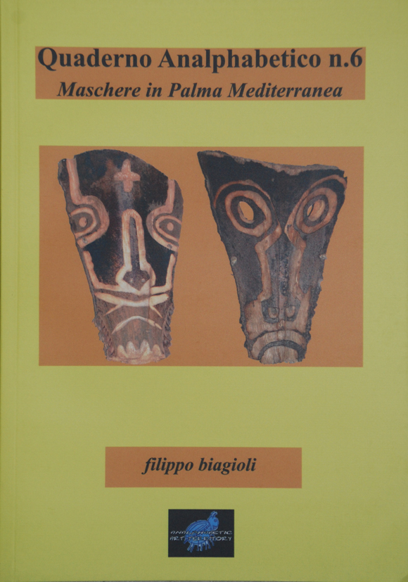 quaderno analphabetico n 6 maschere in palma filippo biagioli