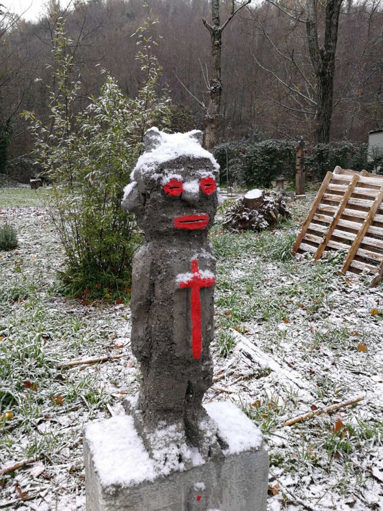 filippo biagioli guardian figure snow cross