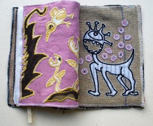 filippo biagioli libro stoffa fatto a mano handmade fabric book dog