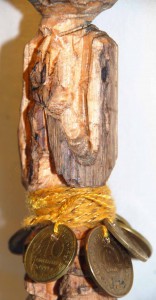 Figura da preghiera 16x3,5x3 2015 filippo biagioli legno pianta di fiume european tribal art
